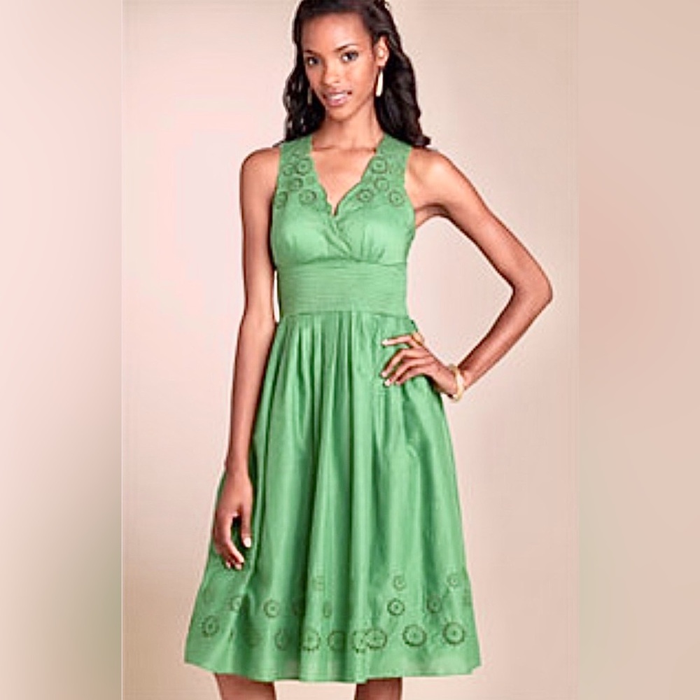 Eliza J New York Green Sleeveless Dress
